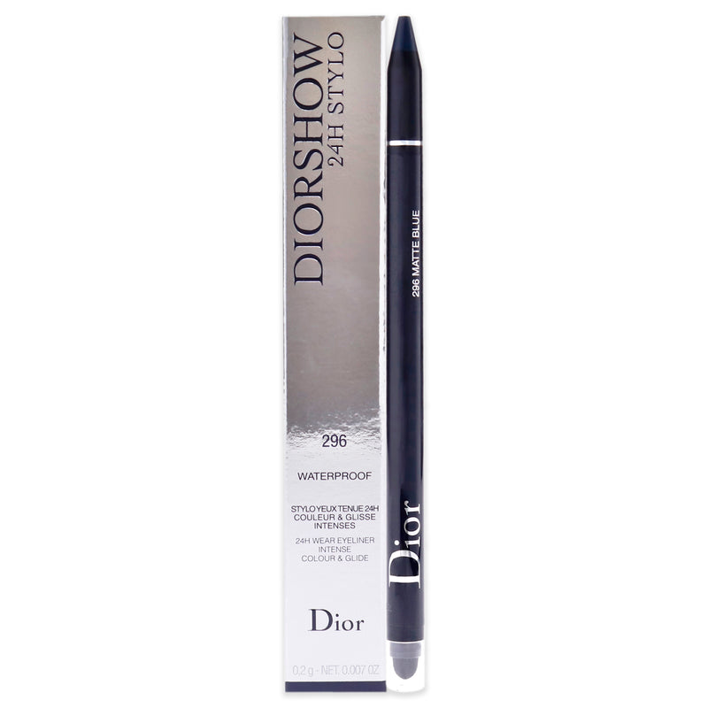 Christian Dior Diorshow 24H Stylo Waterproof Eyeliner - 296 Matte Blue by Christian Dior for Women - 0.007 oz Eyeliner