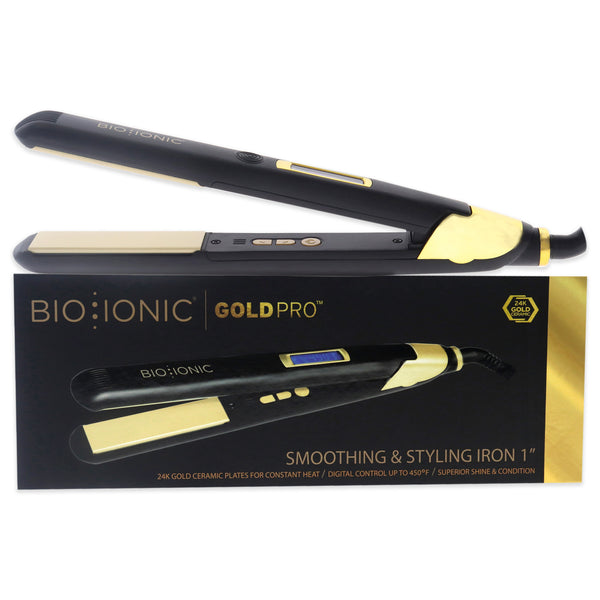 Bio Ionic Gold Pro Styliing Iron by Bio Ionic for Women - 1 Inch Flat Iron