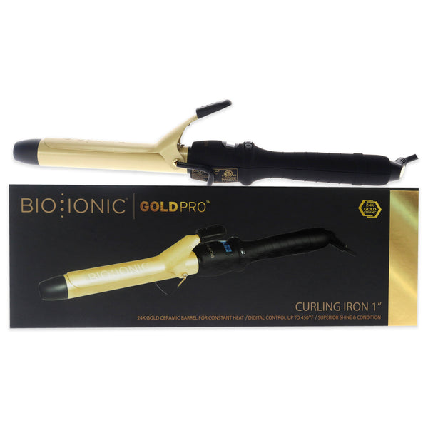 Bio Ionic Gold Pro Curling Iron by Bio Ionic for Women - 1 Inch Curling Iron