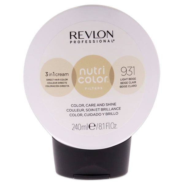 Revlon Nutri Color Cream - 931 Light Beige by Revlon for Unisex - 8.1 oz Hair Color