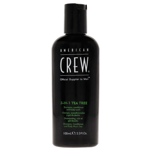 American Crew 3-In-1 Tea Tree Shampoo and Conditioner and Body Wash by American Crew for Men - 3.3 oz Shampoo