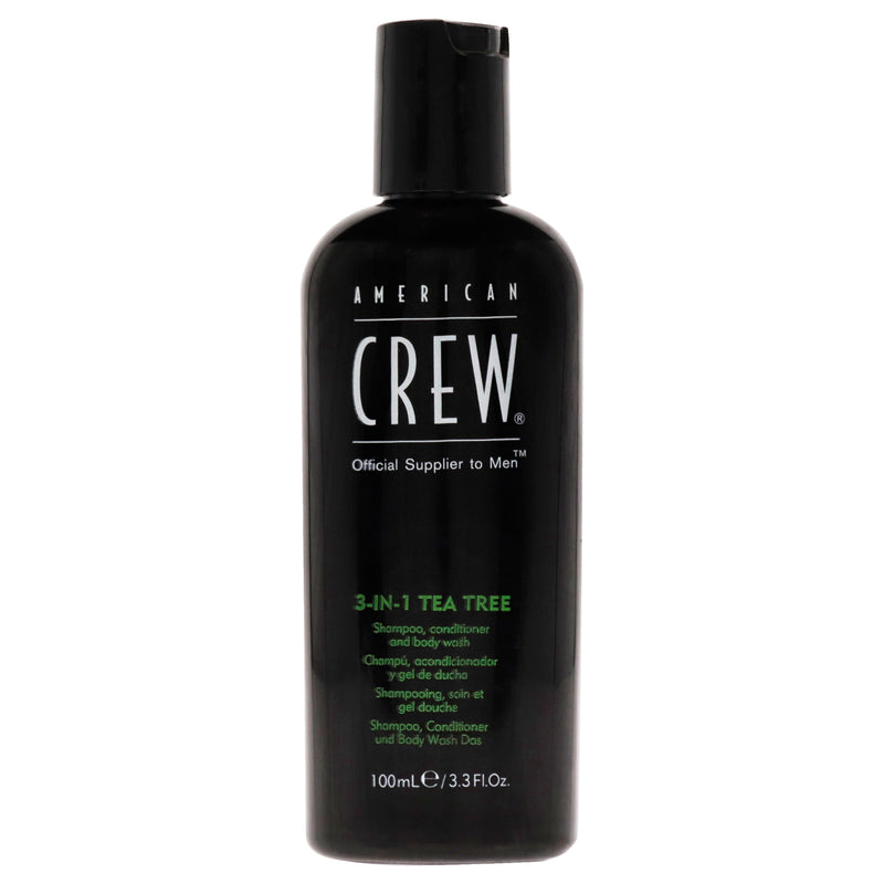 American Crew 3-In-1 Tea Tree Shampoo and Conditioner and Body Wash by American Crew for Men - 3.3 oz Shampoo