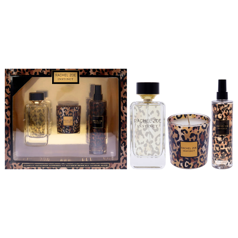 Rachel Zoe Instinct by Rachel Zoe for Women - 3 Pc 3.4oz EDP Spray, 10oz Fragrance Mist, 6.3oz Candle