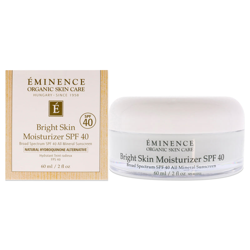 Eminence Bright Skin Moisturizer SPF 40 by Eminence for Unisex - 2 oz Sunscreen