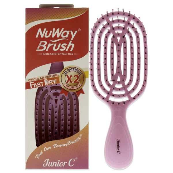 NuWay 4Hair Patented Vented Junior C Brush - Pink by NuWay 4Hair for Unisex - 1 Pc Hair Brush