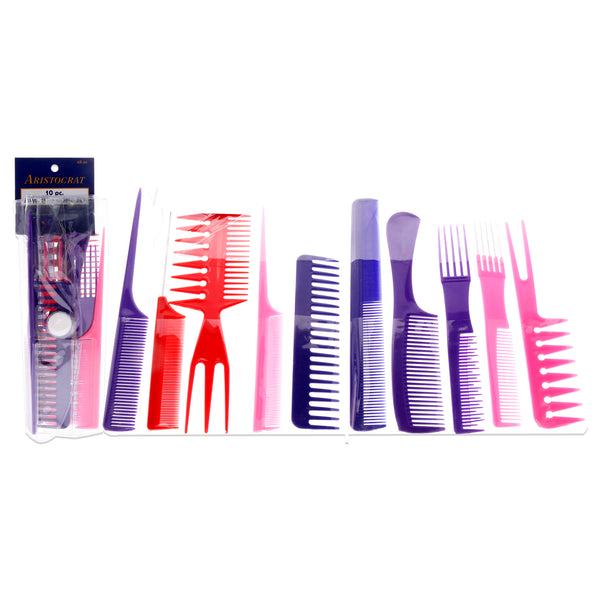 Aristocrat Assorted Comb in Roll-Up Set by Aristocrat for Unisex - 10 Pc Comb