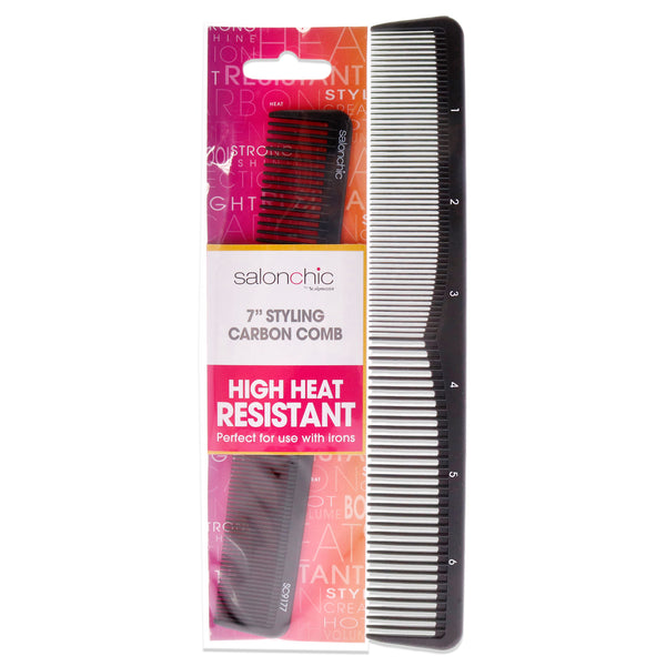 SalonChic Styling Carbon Comb High Heat Resistant 7 by SalonChic for Unisex - 1 Pc Comb