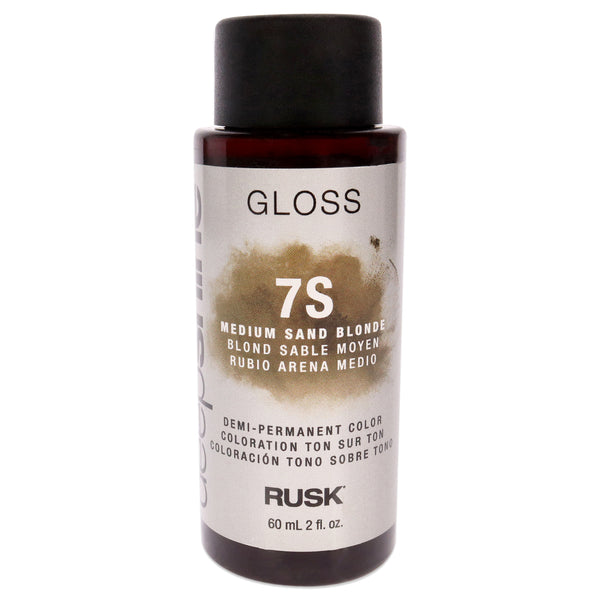 Rusk Deepshine Gloss Demi-Permanent Color - 7S Medium Sand Blonde by Rusk for Unisex - 2 oz Hair Color