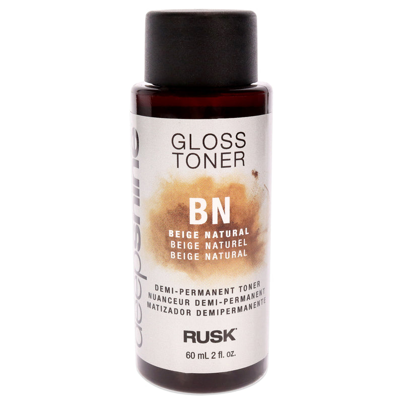 Rusk Deepshine Gloss Demi-Permanent Toner - BN Beige Natural by Rusk for Unisex - 2 oz Hair Color