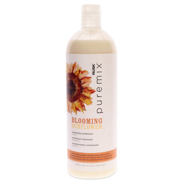 Rusk Puremix Blooming Sunflower Volumizing Conditioner - Fine Hair by Rusk for Unisex - 35 oz Conditioner