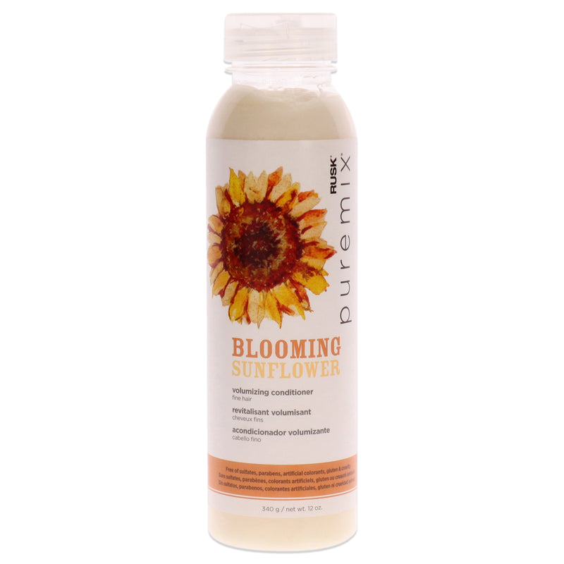 Rusk Puremix Blooming Sunflower Volumizing Conditioner - Fine Hair by Rusk for Unisex - 12 oz Conditioner