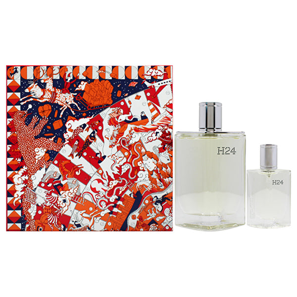 Hermes H24 For Men - 2 Pc Gift Set Eau De Toilette Spray (refillable) 0.42oz Eau De Toilette Spray (mini) 90ml/3.3oz