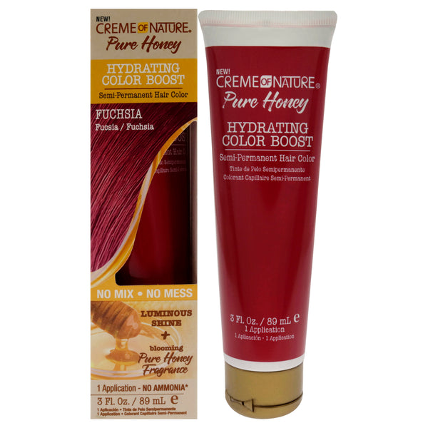 Creme of Nature Pure Honey Hydrating Color Boost Semi-Permanent Hair Color - Fuchsia by Creme of Nature for Unisex - 3 oz Hair Color