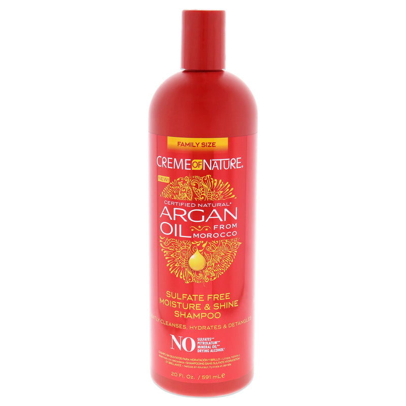 Creme of Nature Argan Oil Sulfate-free Moisture and Shine Shampoo by Creme of Nature for Unisex - 20 oz Shampoo