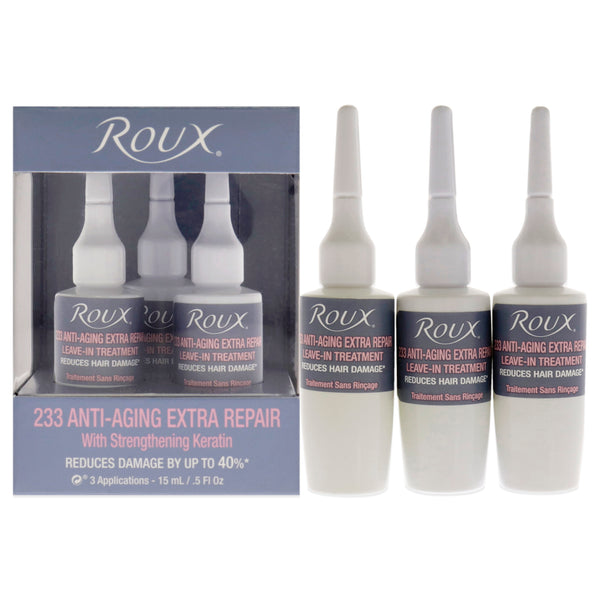 Roux Anti-Aging Extra Repair Leave-In Treatment - 233 by Roux for Unisex - 3 x 0.5 oz Treatment