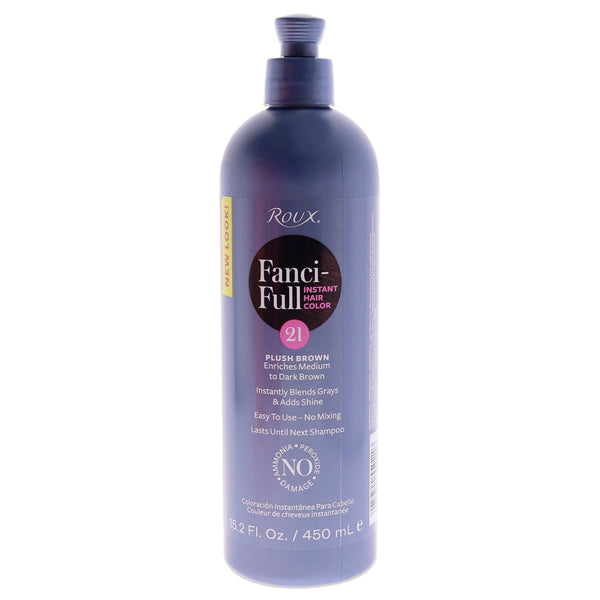 Roux Fanci-Full Rinse Instant Hair Color - 21 Plush Brown by Roux for Unisex - 15.2 oz Hair Color