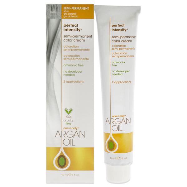 One n Only Argan Oil Perfect Intensity Semi-Permanent Color Cream - Silver by One n Only for Unisex - 3 oz Hair Color