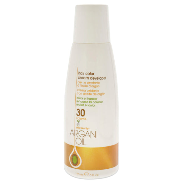 One n Only Argan Oil Hair Color Cream Developer - 30 Volume by One n Only for Unisex - 6 oz Lightener