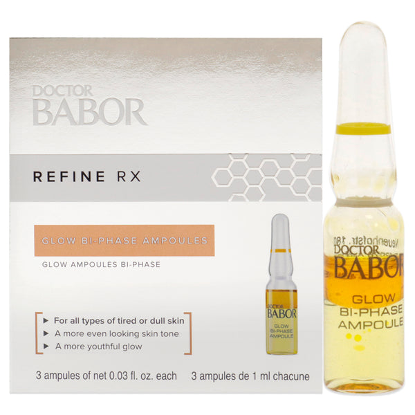 Babor Refine RX Glow Bi-Phase Ampoules by Babor for Women - 3 x 1 ml Serum