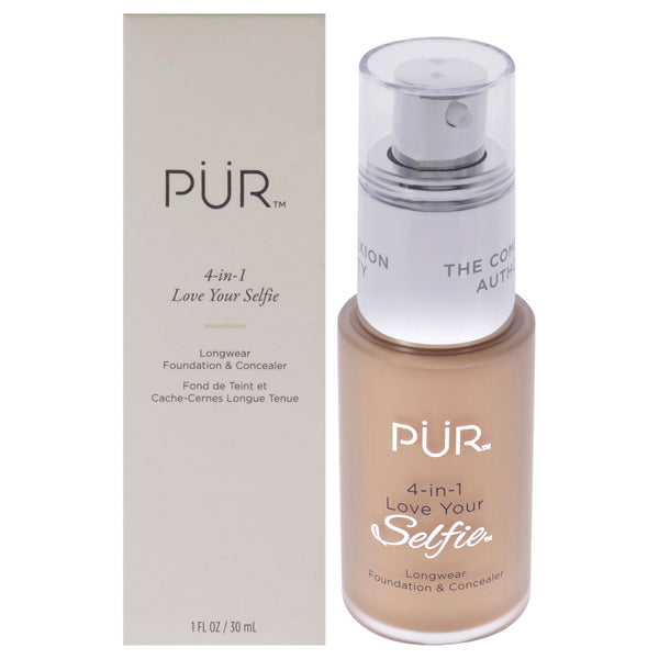 Pur Cosmetics 4-in-1 Love Your Selfie Longwear Foundation and Concealer - MN5 Almond-Medium with Neutral Undertones by Pur Cosmetics for Women - 1 oz Makeup