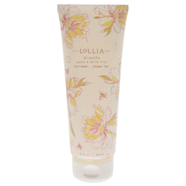 Lollia Breathe Perfumed Shower Gel - Peony and white lily by Lollia for Unisex - 8 oz Shower Gel