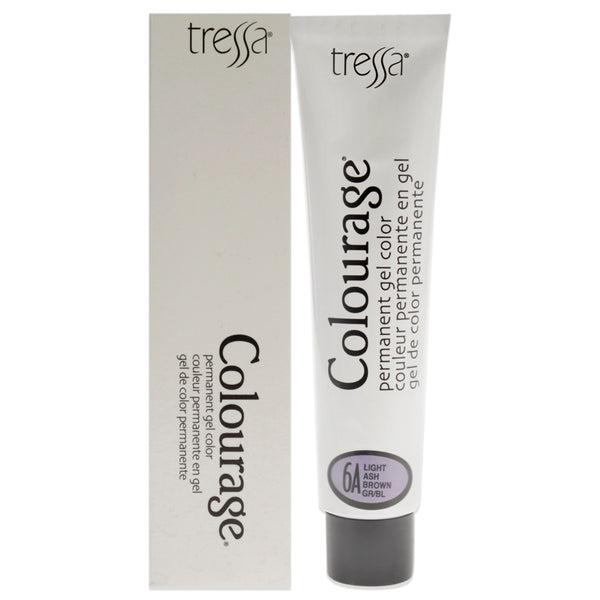 Tressa Colourage Permanent Gel Color - 6A Light Ash Brown by Tressa for Unisex - 2 oz Hair Color