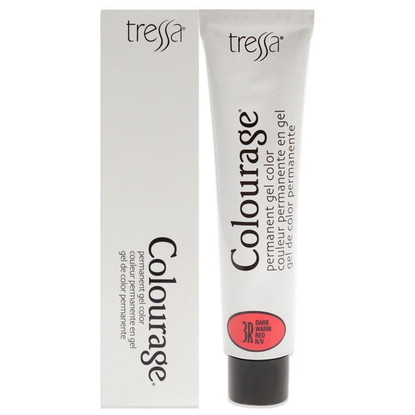 Tressa Colourage Permanent Gel Color - 3R Dark Warm Red by Tressa for Unisex - 2 oz Hair Color