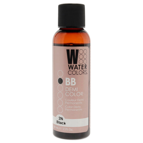 Tressa Watercolors BB Demi-Permanent Hair Color - 2N Black by Tressa for Unisex - 2 oz Hair Color