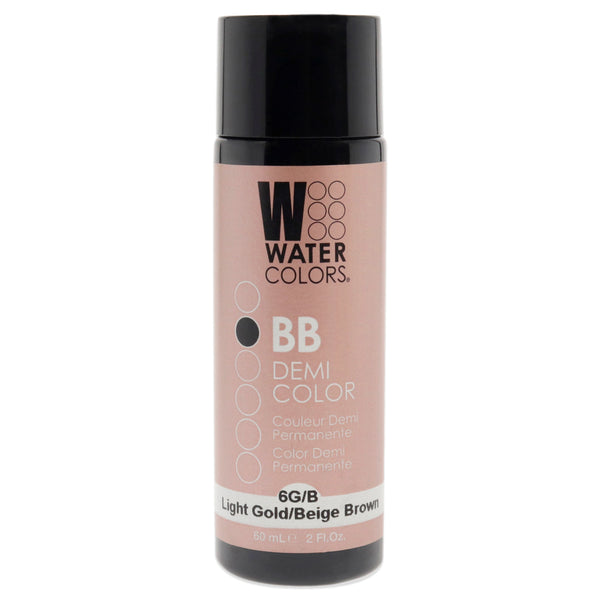 Tressa Watercolors BB Demi-Permanent Hair Color - 6GB Light Golden Beige Brown by Tressa for Unisex - 2 oz Hair Color