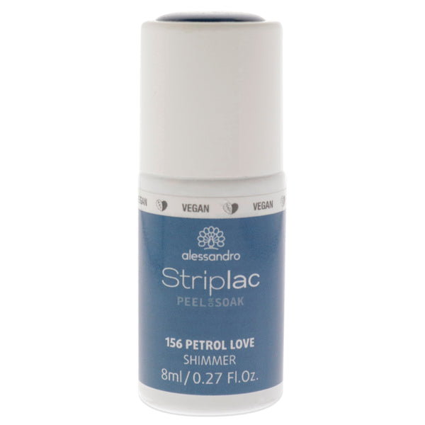 Alessandro Striplac Peel or Soak Shimmer - 156 Petrol Love by Alessandro for Women - 0.27 oz Nail Polish