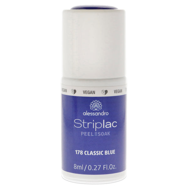 Alessandro Striplac Peel or Soak - 178 Classic Blue by Alessandro for Women 0.27 oz Nail Polish