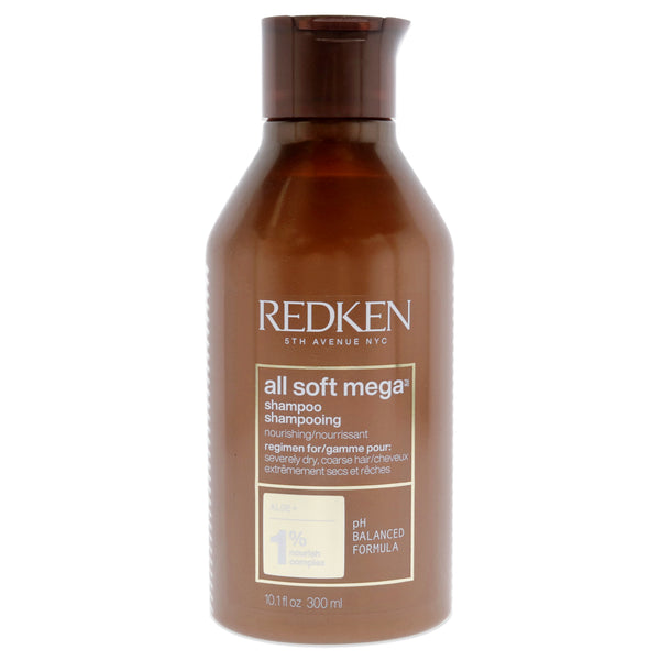 Redken All Soft Mega Shampoo by Redken for Unisex - 10.1 oz Shampoo