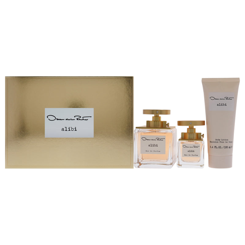 Oscar De La Renta Alibi by Oscar De La Renta for Women - 3 Pc Gift Set 3.4oz EDP Spray, 1.0oz EDP Spray 3.4oz Body Lotion