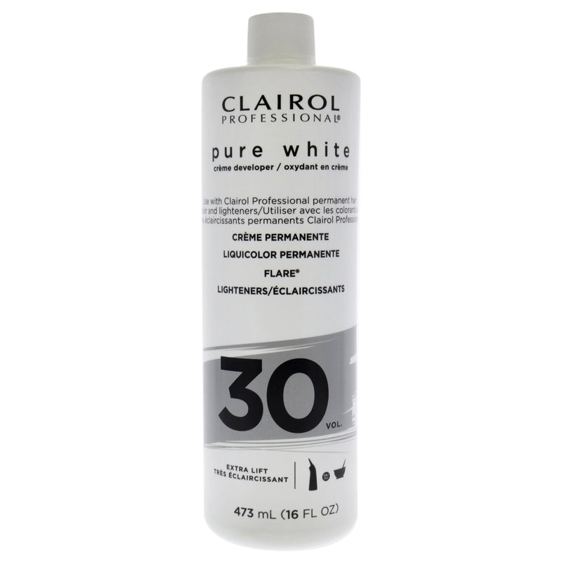 Clairol Pure White 30 Volume Creme Developer by Clairol for Unisex - 16 oz Lightener