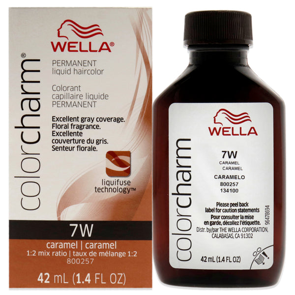 Wella Color Charm Permanent Liquid Hair Color - 7W Caramel by Wella for Unisex - 1.42 oz Hair Color