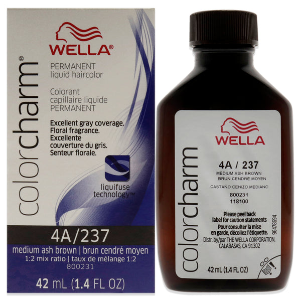 Wella Color Charm Permanent Liquid Hair Color - 237 4A Medium Ash Brown by Wella for Unisex - 1.42 oz Hair Color