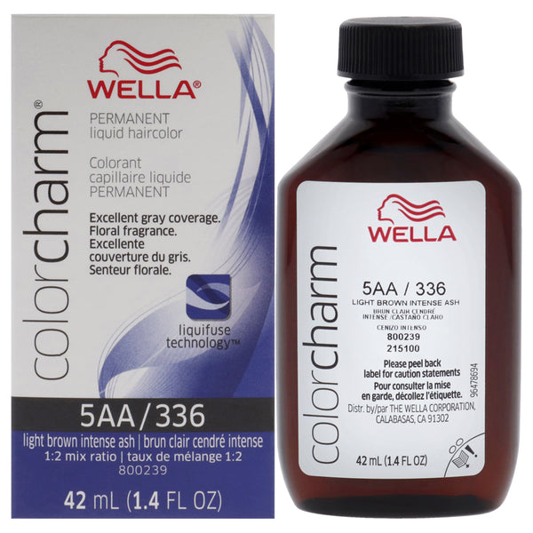 Wella Color Charm Permanent Liquid Hair Color - 336 5AA Light Drab Brown by Wella for Unisex - 1.42 oz Hair Color