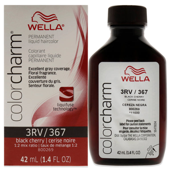 Wella Color Charm Permanent Liquid Hair Color - 367 3RV Black Cherry by Wella for Unisex - 1.42 oz Hair Color