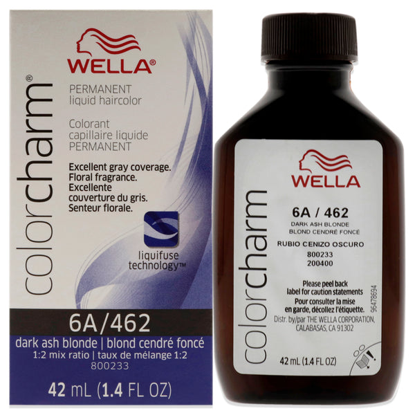 Wella Color Charm Permanent Liquid Hair Color - 462 6A Dark Ash Blonde by Wella for Unisex - 1.42 oz Hair Color