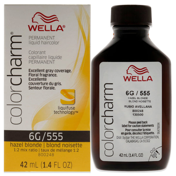 Wella Color Charm Permanent Liquid Hair Color - 555 6G Hazel Blonde by Wella for Unisex - 1.42 oz Hair Color