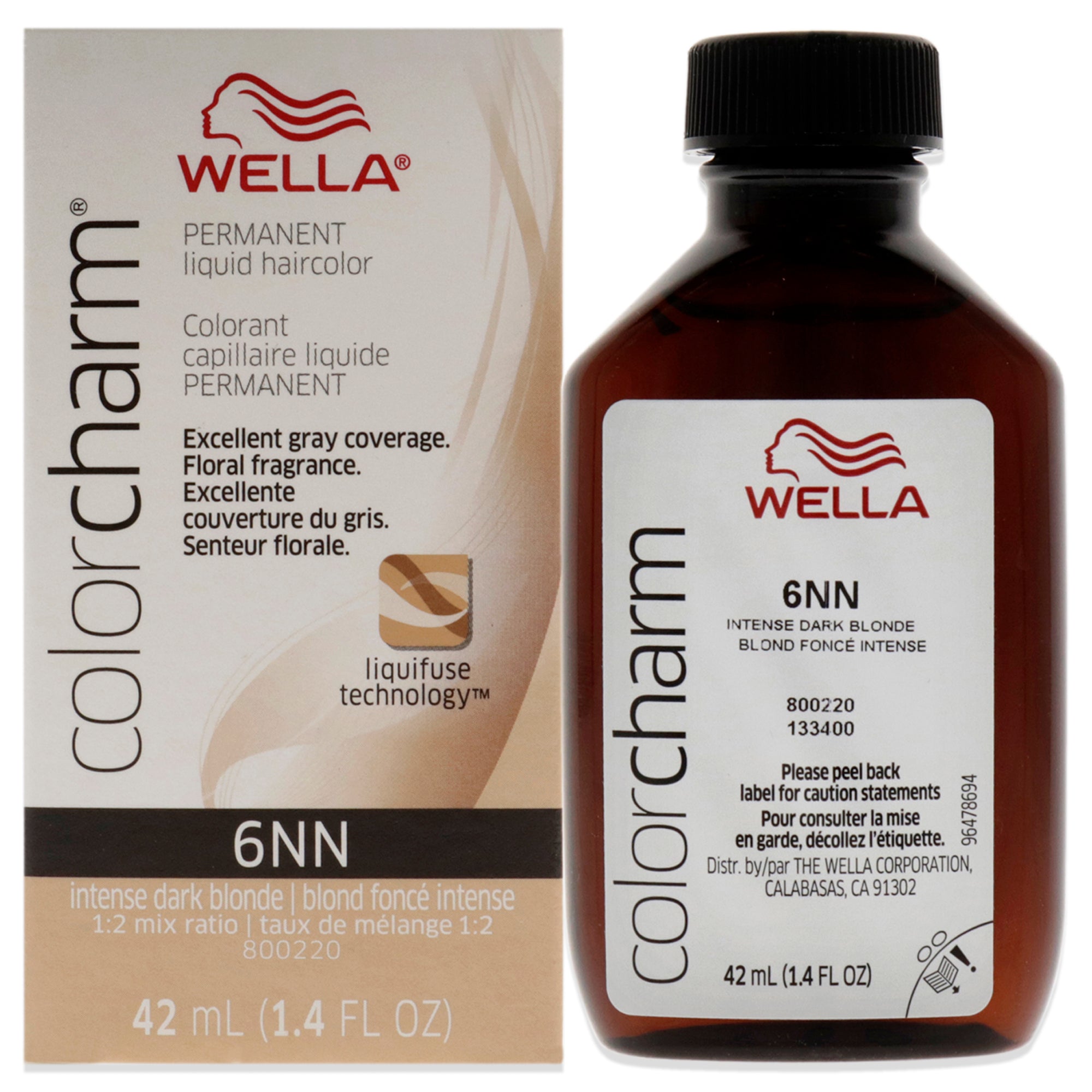 Wella Color Charm Permanent Liquid Hair Color - 6NN Intense Dark Blonde ...