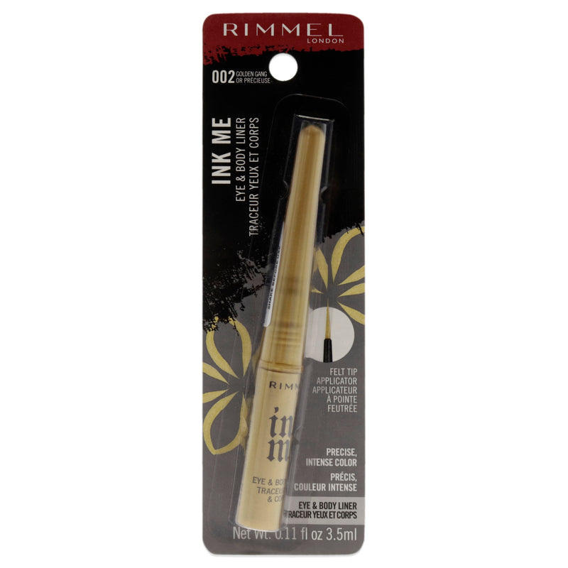 Rimmel London Ink Me Eyes and Body - 002 Gold by Rimmel London for Women - 0.11 oz Eyeliner