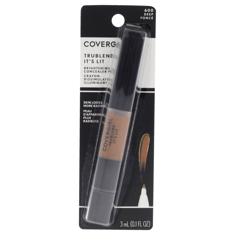 Covergirl TruBlend Its Lit Brightening Concealer Pen - 600 Deep by CoverGirl for Women - 0.1 oz Concealer