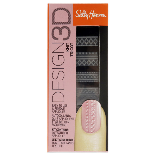 Sally Hansen Design 3D Nail Sticker - 310 Knit by Sally Hansen for Women -16 Pc Sticker