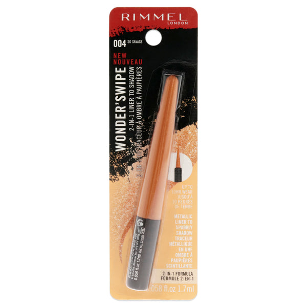 Rimmel London Wonder Swipe 2-in-1 Liner to Shadow - 004 So Savage by Rimmel London for Women - 0.058 oz Eyeliner