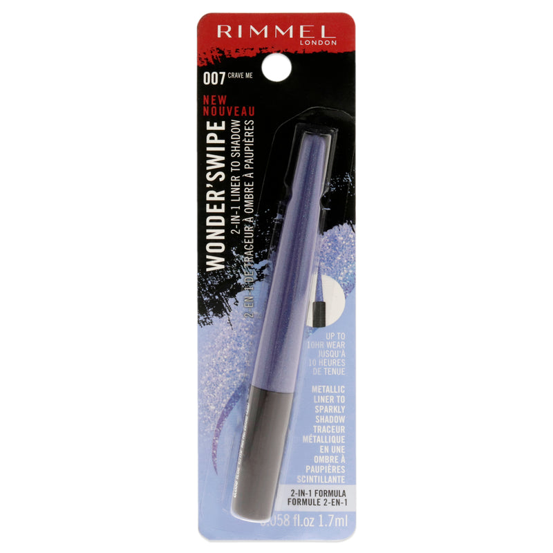 Rimmel London Wonder Swipe 2-in-1 Liner to Shadow - 007 Crave Me by Rimmel London for Women - 0.058 oz Eyeliner