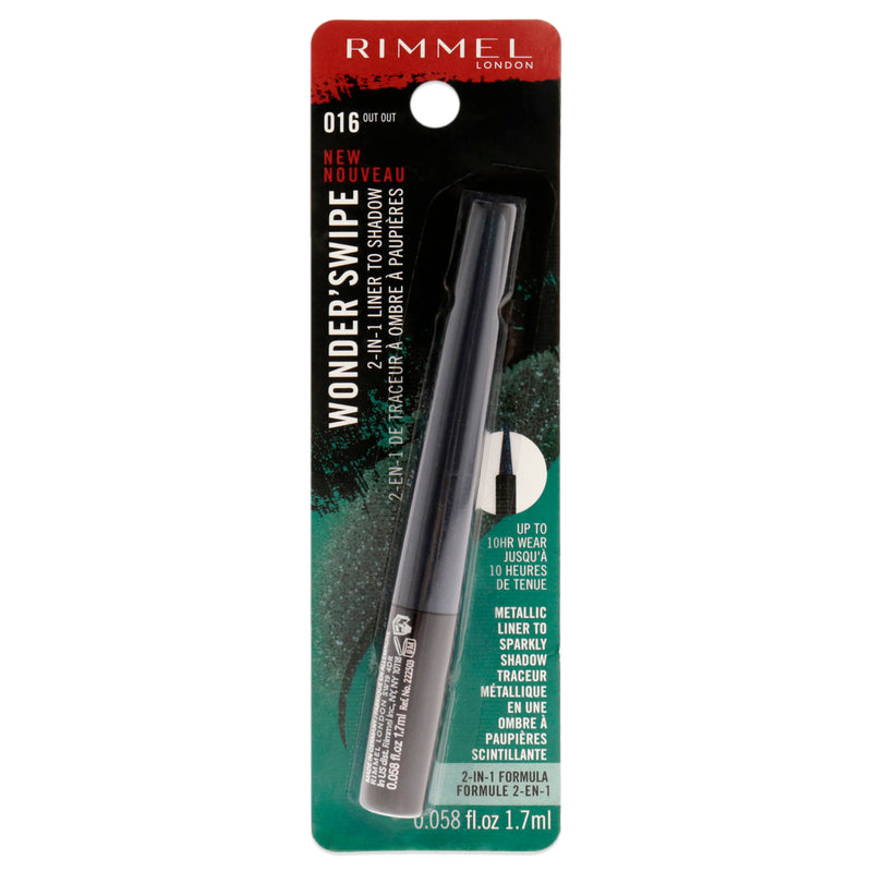 Rimmel London Wonder Swipe 2-in-1 Liner to Shadow - 016 Out Out by Rimmel London for Women - 0.058 oz Eyeliner