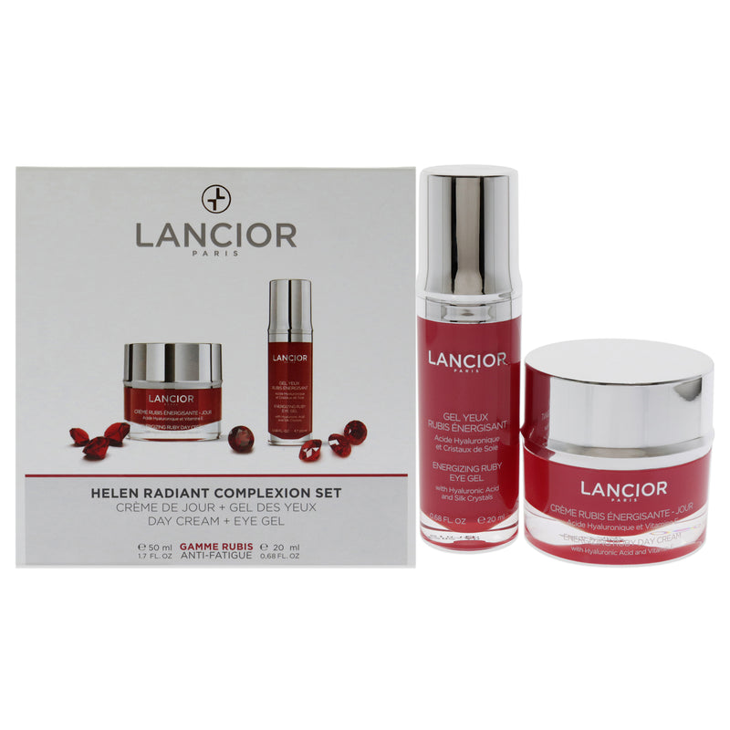 Lancior Helen Radiant Complexion Set by Lancior for Unisex - 2 Pc 1.7oz Energizing Ruby Day Cream, 0.68oz Energizing Ruby Eye Gel