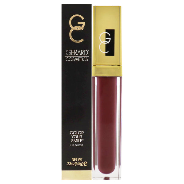 Gerard Cosmetic Color your Smile Lighted Lip Gloss - Plum Crazy by Gerard Cosmetic for Women - 0.23 oz Lip Gloss