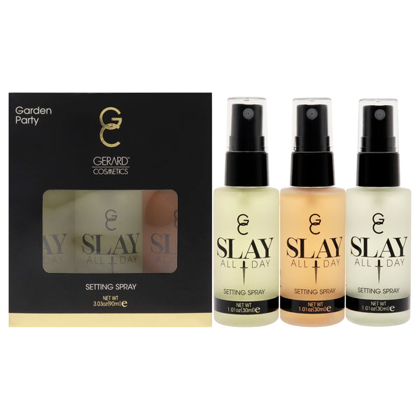 Gerard Cosmetic Slay All Day Setting Spray - Garden Party Set by Gerard Cosmetic for Women - 3 Pc 1.01oz Peach, 1.01 Lemongrass, 1.01oz Green Tea